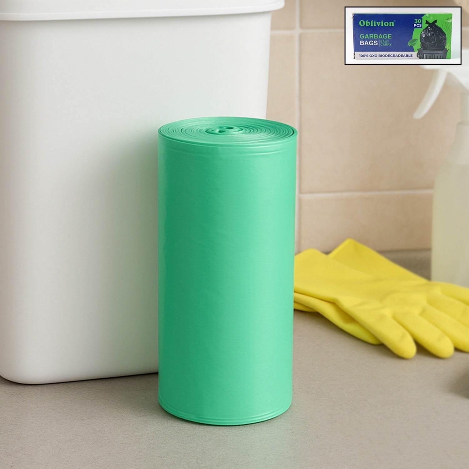 Bio-degradable Eco Friendly Garbage / Trash Bags Rolls (19 Bio-degradable Eco Friendly Garbage / Trash Bags Rolls (19